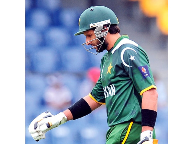afridi who was earlier left out of the squad that toured india made 126 runs in four innings but went wicketless in five odis against south africa after being recalled photo afp afridi who was earlier left out of the squad that toured india made 126 runs in four innings but went wicketless in five odis against south africa after being recalled photo afp