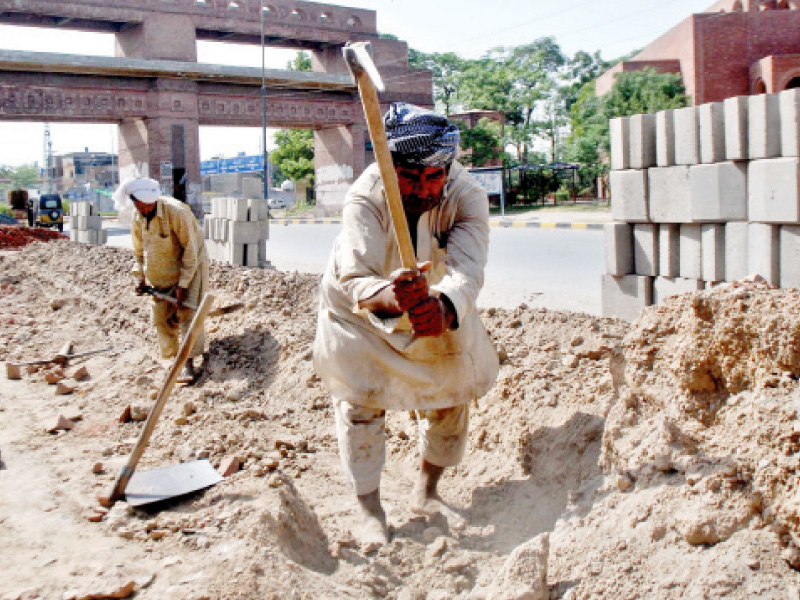 only 3 of the 45 million labour force in pakistan are officially labourers photo shahbaz malik express