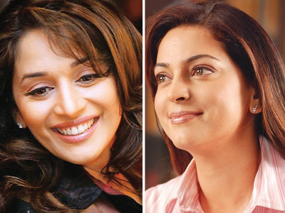 madhuri and juhi new bffs in the making madhuri and juhi new bffs in the making