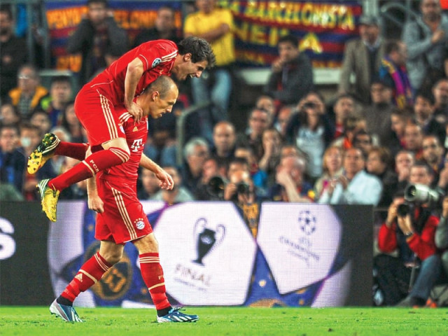 bayern routed barcelona 7 0 over two legs to secure the biggest semi final aggregate win in champions league history and set up a final clash against german rivals dortmund photo afp bayern routed barcelona 7 0 over two legs to secure the biggest semi final aggregate win in champions league history and set up a final clash against german rivals dortmund photo afp