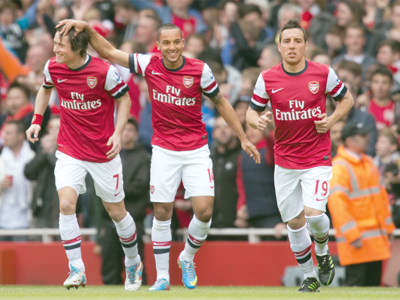 with just three points separating third placed chelsea arsenal fourth and tottenham fifth the race for the champions league spot is set to go down to the wire photo afp