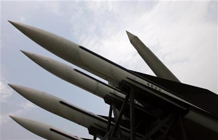 a mock scud missile top and south korean missiles are displayed at the war memorial of korea in seoul july 4 2009 photo reuters file