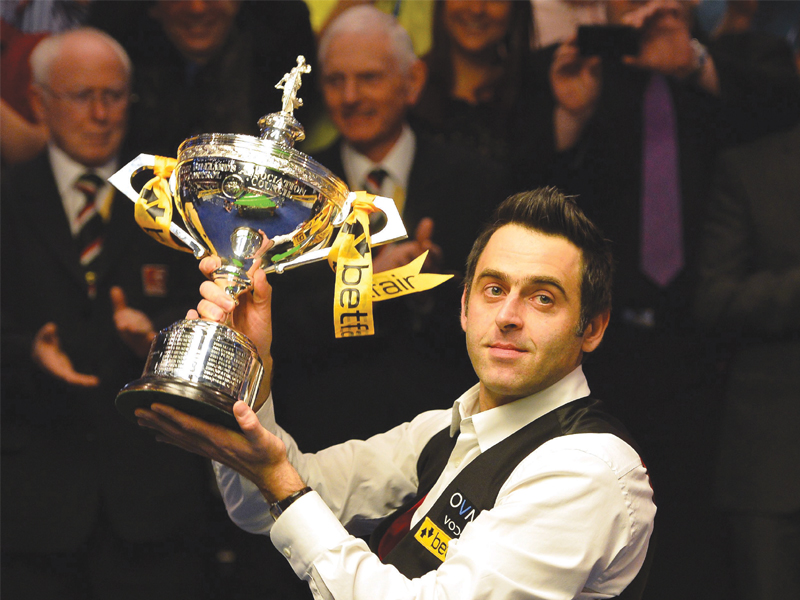 despite returning to the sport after a year long absence o sullivan was relentless as he went past hawkins to claim his fifth world snooker championship crown photo afp