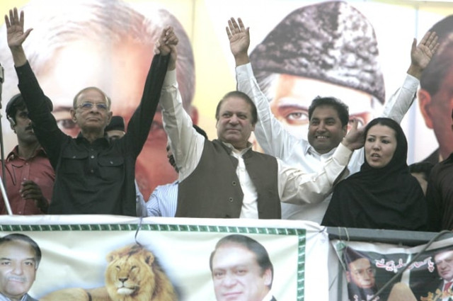 nawaz sharif cheers his supporters during an election campaign rally in mandi bahauddin punjab province may 4 2013 photo reuters nawaz sharif cheers his supporters during an election campaign rally in mandi bahauddin punjab province may 4 2013 photo reuters