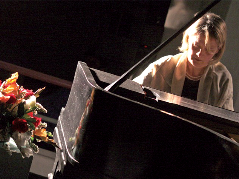 an earlier performance by the pianist photo file