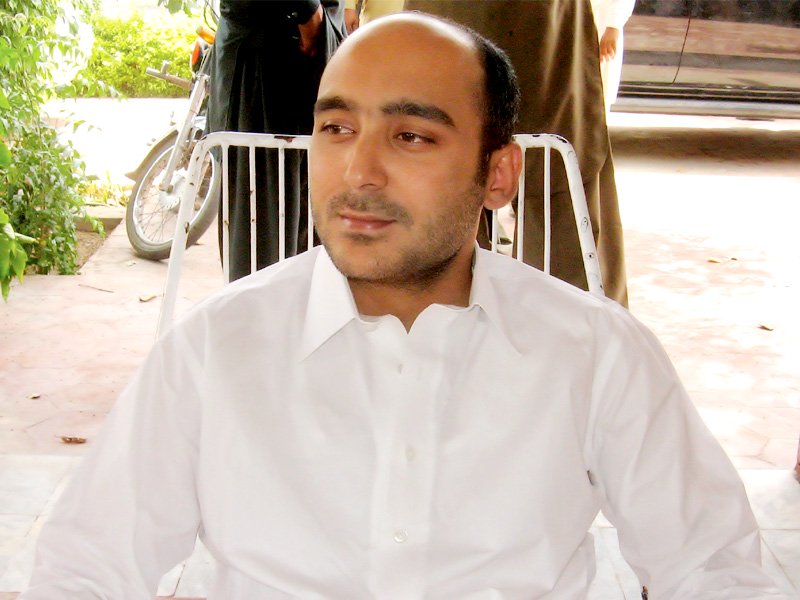 ali haider gilani at a meeting prior to his abduction by gunmen during his election campaign photo afp
