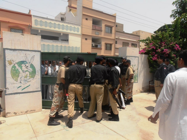 two people lost their lives in a fight at sohrab goth polling station in karachi photo rizwan shehzad two people lost their lives in a fight at sohrab goth polling station in karachi photo rizwan shehzad