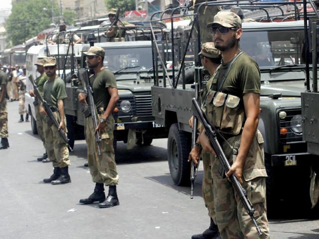 soldiers stand on guard across na 250 photo athar khan express soldiers stand on guard across na 250 photo athar khan express