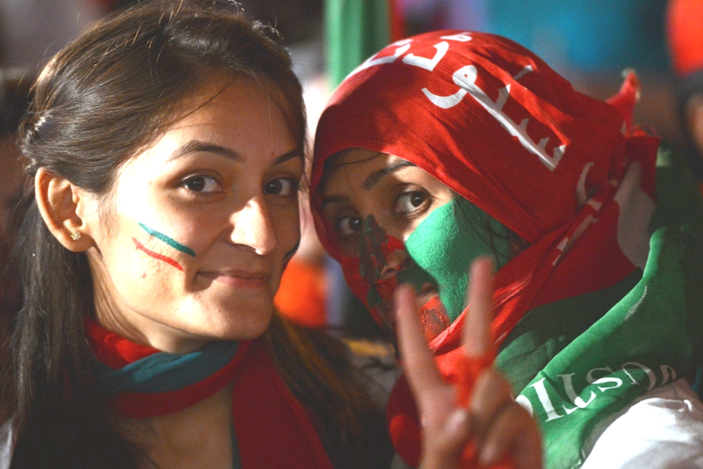 supporters of imran khan pose for a photograph photo afp file