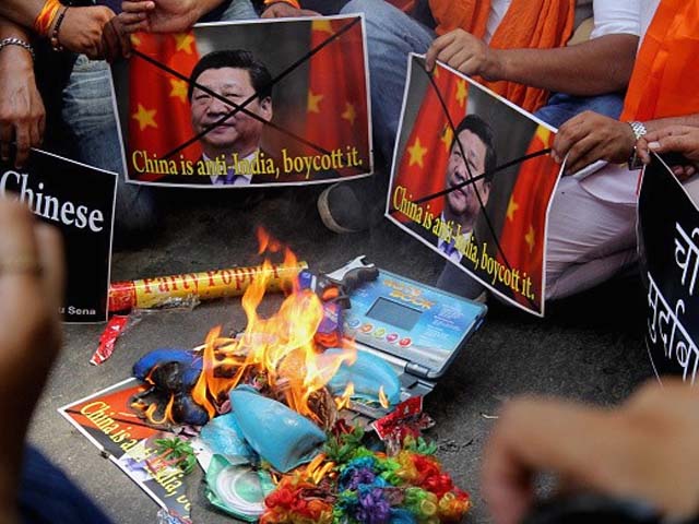 an indian minister is calling for a products of chinese products ahead of the diwali festival photo getty
