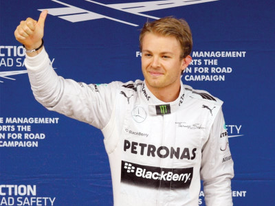 rosberg takes pole in spanish gp