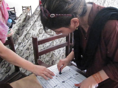 stamp of approval determined voters refuse to let polling officers leave before their turn