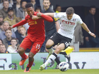 english premier league sturridge hits treble as liverpool sink fulham