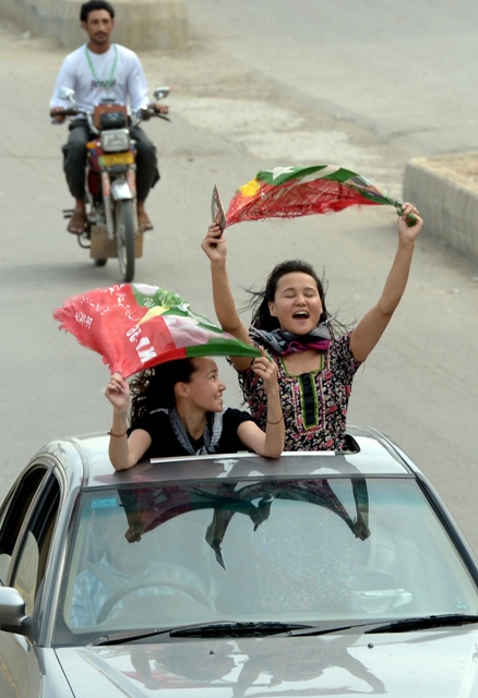 on may 11 2013 the pti s tsunami was enthusiastically embraced by the people of the province photo afp