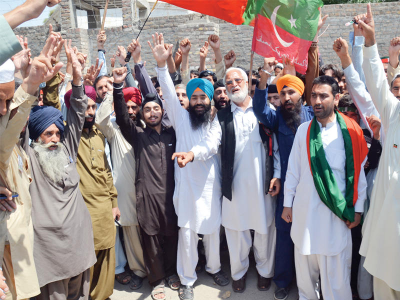 jubilant supporters celebrate the pakistan tehreek e insaf s victory in khyber pakhtunkhwa photo samir raziq express