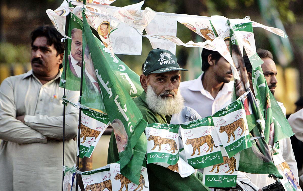 pml n supporters celebrate party s victory in elections photo app