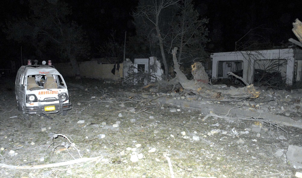 a huge amount of explosives were packed into the vehicle and the blast left a deep crater photo banaras khan