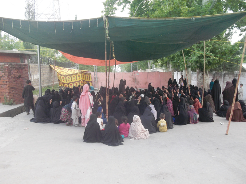 women flock outside the political agent s office in parachinar demanding re election in na 37 kurram agency following allegations of rigging photo mohammad sadiq express