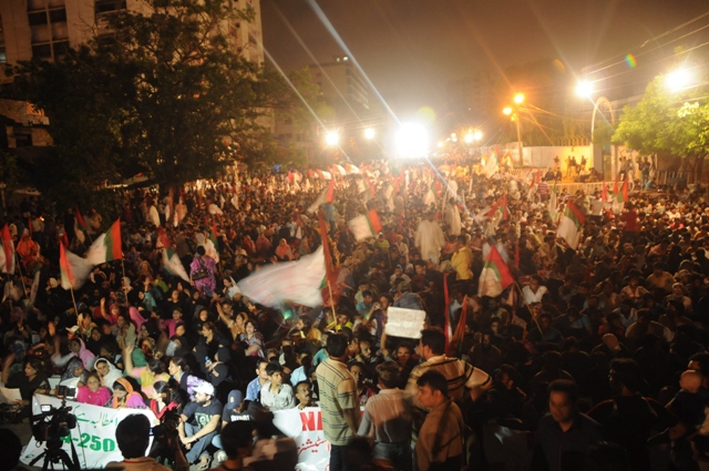 mqm supporters gather in karachi on may 14 2013 photo mohammad noman express