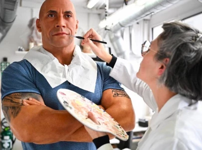 the rock waxwork in paris retouched after skin tone complaints the rock waxwork in paris retouched after skin tone complaints