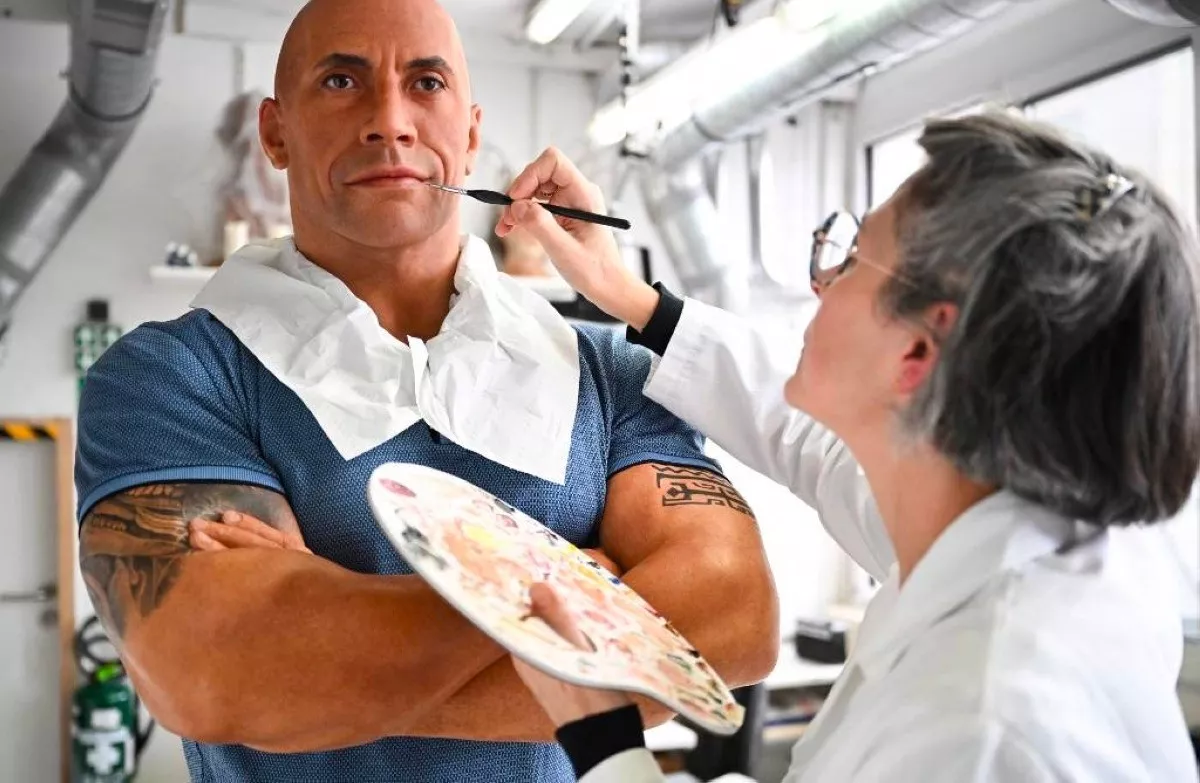 the rock waxwork in paris retouched after skin tone complaints the rock waxwork in paris retouched after skin tone complaints