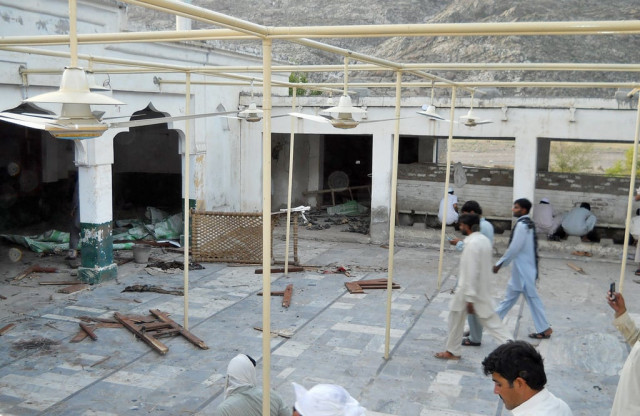a view of the damaged mosque after twin bomb attacks in the baazdara area of malakand region photo afp a view of the damaged mosque after twin bomb attacks in the baazdara area of malakand region photo afp