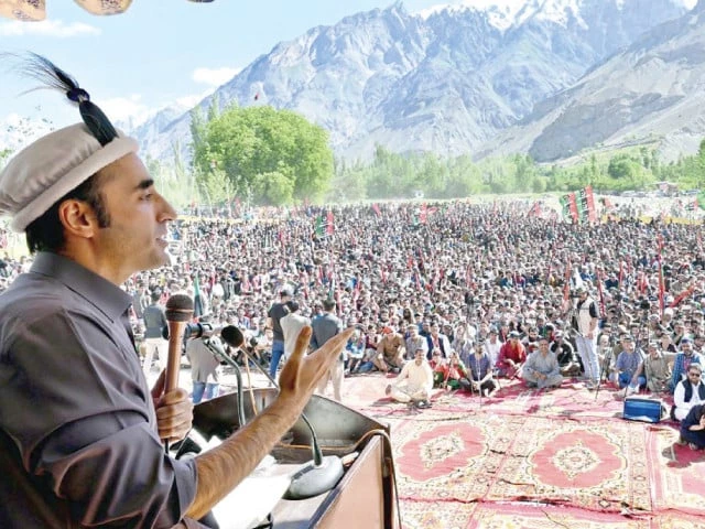 bilawal bhutto zardari addresses an election rally in shigar district of g b photo app bilawal bhutto zardari addresses an election rally in shigar district of g b photo app