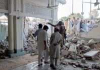 people gather at a damaged mosque following a suicide attack in kohat photo reuters people gather at a damaged mosque following a suicide attack in kohat photo reuters