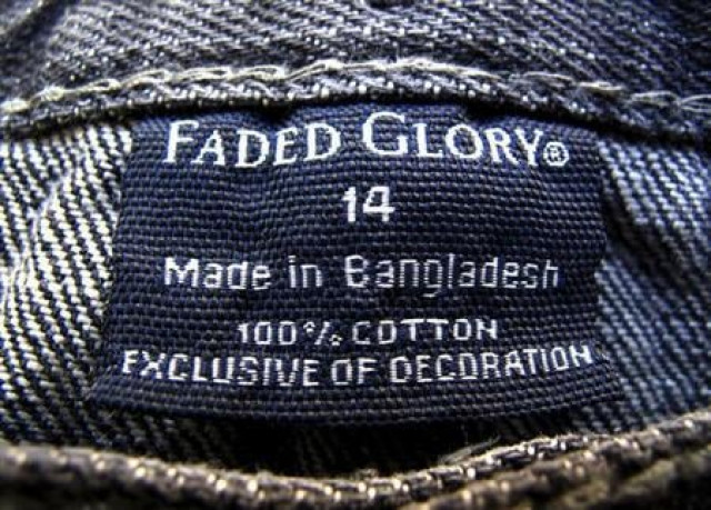 the clothing tag on a pair of jeans by wal mart 039 s brand faded glory which is made in bangladesh is shown after purchase from a walmart store in encinitas california may 14 2013 photo reuters the clothing tag on a pair of jeans by wal mart 039 s brand faded glory which is made in bangladesh is shown after purchase from a walmart store in encinitas california may 14 2013 photo reuters