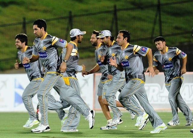 a file photo showing pakistan team during practise photo afp a file photo showing pakistan team during practise photo afp