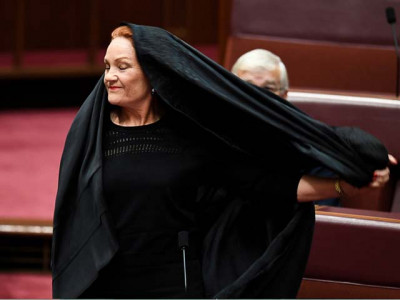 pauline hanson s burqa ban proves she is an isolationist and the female version of donald trump but only worse pauline hanson s burqa ban proves she is an isolationist and the female version of donald trump but only worse