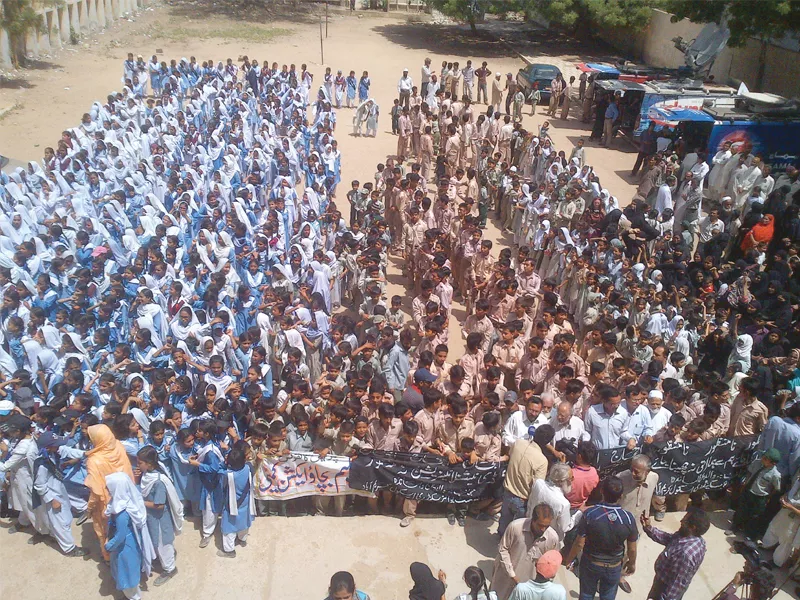 students of the delhi government school gathered at their playground to protest against the denationalisation of their school photo express students of the delhi government school gathered at their playground to protest against the denationalisation of their school photo express