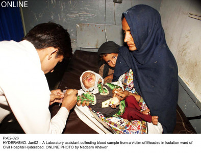 epidemic 23 040 children given anti measles vaccine