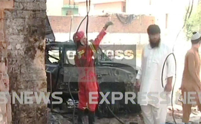 a screengrab shows the destroyed car screengrab express news a screengrab shows the destroyed car screengrab express news