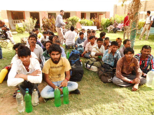 the 45 indian fishermen were released from malir jail karachi on may 24 photo pff the 45 indian fishermen were released from malir jail karachi on may 24 photo pff