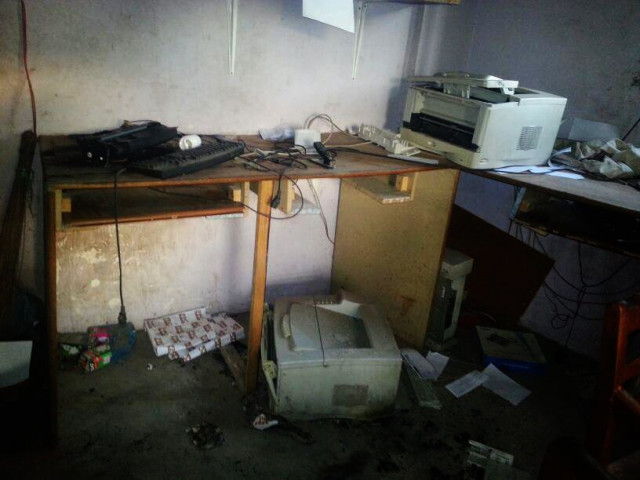 the newspaper s bureau single room office in lea market after it was torched and computers were taken away photo publicity the newspaper s bureau single room office in lea market after it was torched and computers were taken away photo publicity