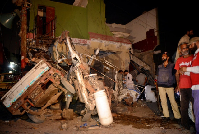 the site of the blast targeting anp candidate bashir jan in karachi photo afp the site of the blast targeting anp candidate bashir jan in karachi photo afp