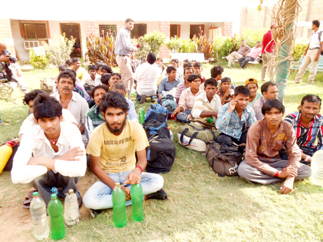 fishermen from india sit while waiting after their release from a prison in karachi pakistan has ordered the release on humanitarian grounds of the 45 indian fishermen imprisoned for illegally venturing into its territorial waters photo pff fishermen from india sit while waiting after their release from a prison in karachi pakistan has ordered the release on humanitarian grounds of the 45 indian fishermen imprisoned for illegally venturing into its territorial waters photo pff