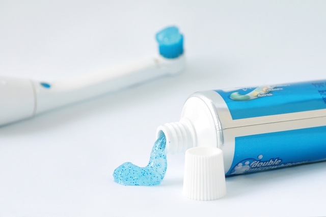 toothpaste contains a chemical called triclosan which helps in reducing burnt spots photo file