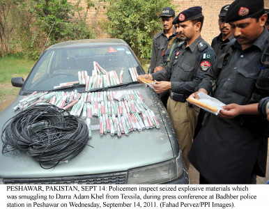 eliminating threats huge supply of explosives seized in jamrud