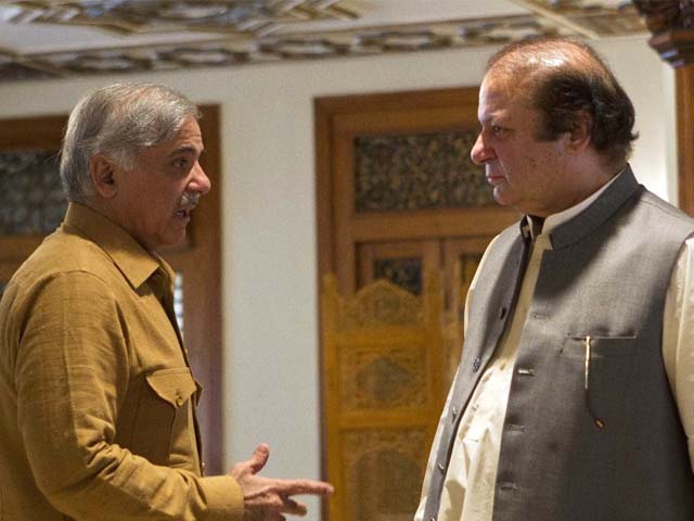 punjab chief minister shahbaz sharif and ousted premier nawaz sharif at the prime minister 039 s office in islamabad photo reuters