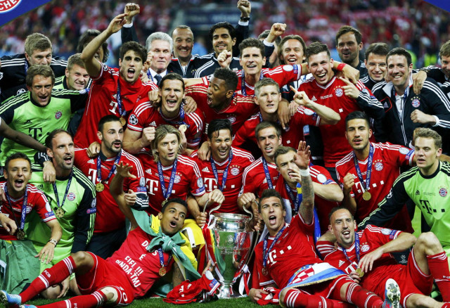 bayern munich celebrate after they won their fifth uefa champions league trophy photo reuters bayern munich celebrate after they won their fifth uefa champions league trophy photo reuters