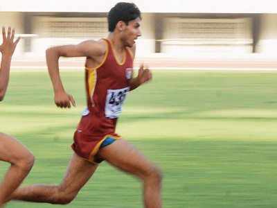 liaqat clinches 100m race at athletics event