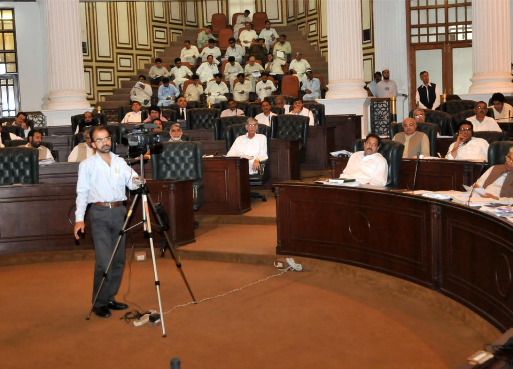 a photo showing k p assembly during an earlier session photo express