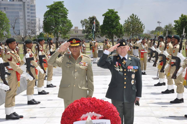 chief of army staff general ashfaq parvez kayani after attending a wreath laying ceremony at the yadgar e shuhada photo ispr chief of army staff general ashfaq parvez kayani after attending a wreath laying ceremony at the yadgar e shuhada photo ispr