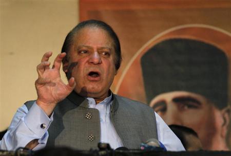 nawaz sharif speaks to his party workers during a seminar in lahore to mark the 14th anniversary of pakistan 039 s first successful nuclear test in 1999 may 28 2013 photo reuters