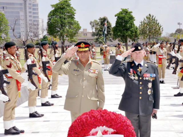 army chief general ashfaq parvez kayani along with nato commander general knud bartels pays homage to martyrs at yadgar e shuhada in rawalpindi photo ppi army chief general ashfaq parvez kayani along with nato commander general knud bartels pays homage to martyrs at yadgar e shuhada in rawalpindi photo ppi