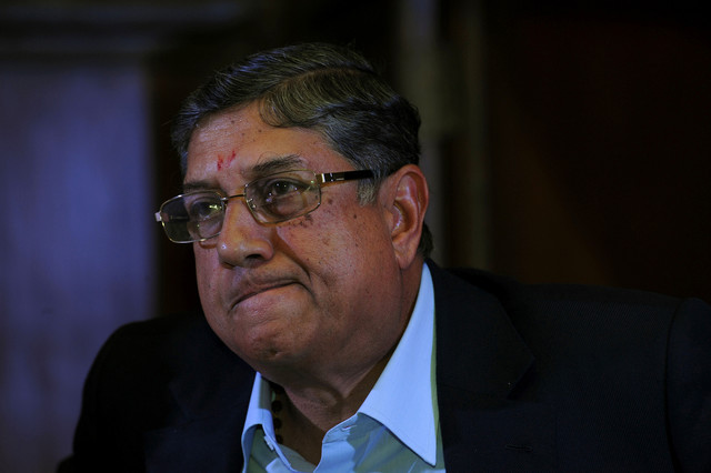 srinivasan is under fire after his son in law gurunath meiyappan was arrested for allegedly betting on ipl matches photo afp