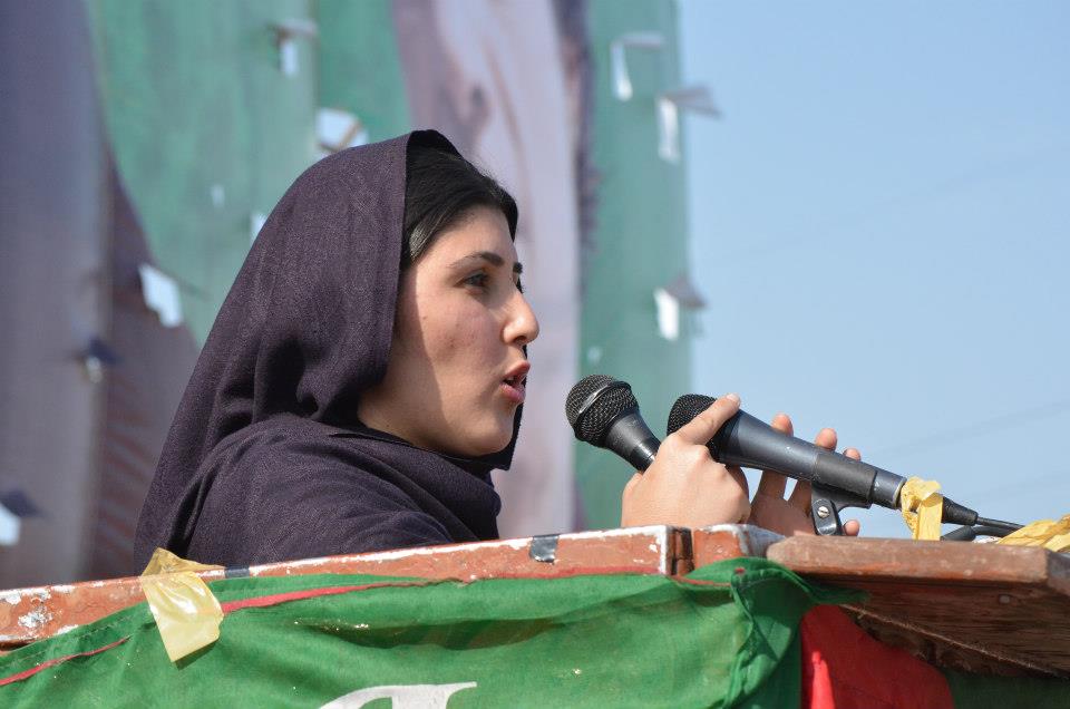 when asked about her nomination for an mna seat gulalai thanked party chief imran khan and the pti photo insaf pk