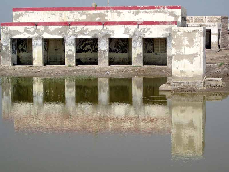 remains of a school building stands in wreckage ignored by government officials prevails the importance of education in far flung areas of the country photo express